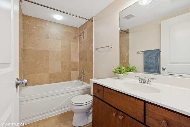 6123 S Kimbark Ave Unit 2N, Chicago, IL 60637 - full bath featuring vanity, tile patterned floors, and shower / washtub combination
