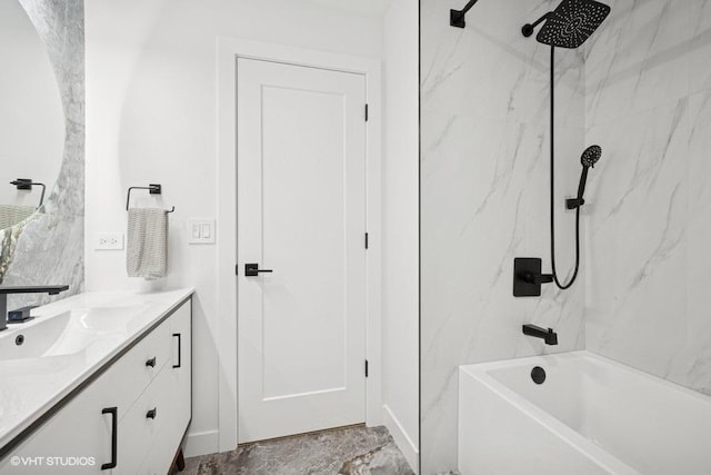975 W Happfield Dr, Arlington Heights, IL 60004 - bathroom featuring vanity and washtub / shower combination