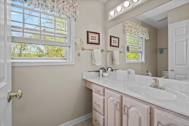1228 N W St, Naperville, IL 60563 - half bath featuring vanity and baseboards