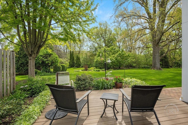 1228 N W St, Naperville, IL 60563 - deck with a lawn and view of scattered trees