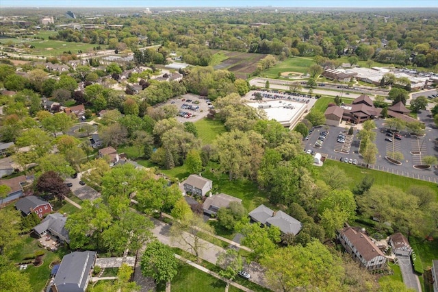 1228 N W St, Naperville, IL 60563 - aerial view of property and surrounding area with nearby suburban area