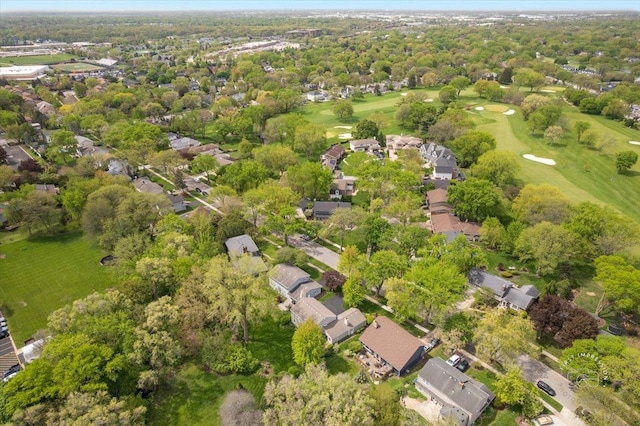 1228 N W St, Naperville, IL 60563 - aerial view of property's location featuring a local golf course and nearby suburban area
