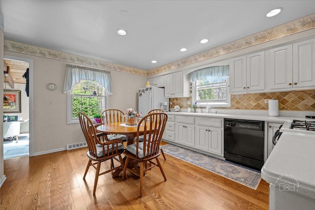 1228 N W St, Naperville, IL 60563 - dining area featuring light wood-style flooring and recessed lighting