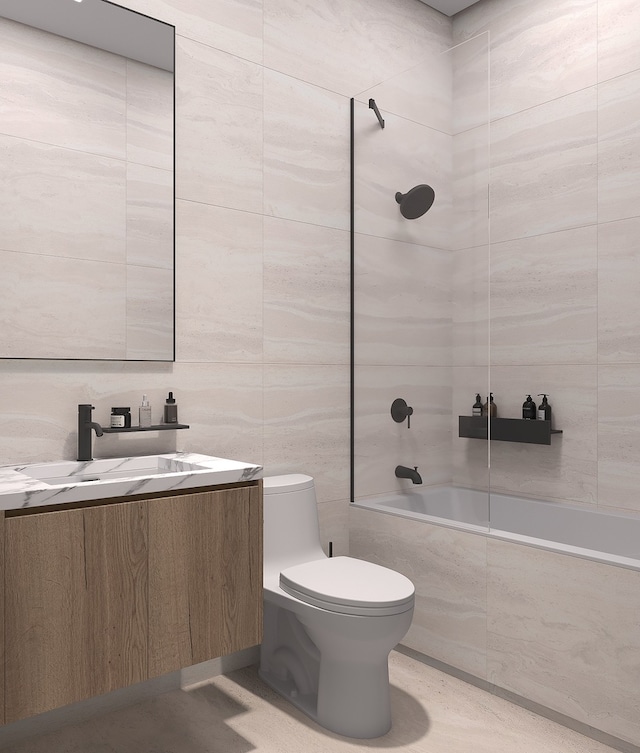 2147 W Adams St Unit 3N, Chicago, IL 60612 - full bathroom featuring vanity and tiled shower / bath