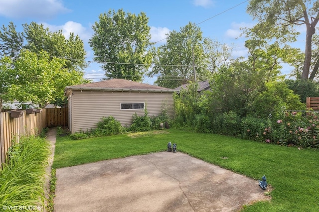 3837 Kirk St, Skokie, IL 60076 - view of yard with a patio and an outdoor structure