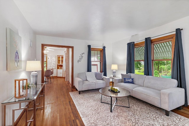 218 Mason Ct, Sycamore, IL 60178 - living area with wood finished floors and baseboards
