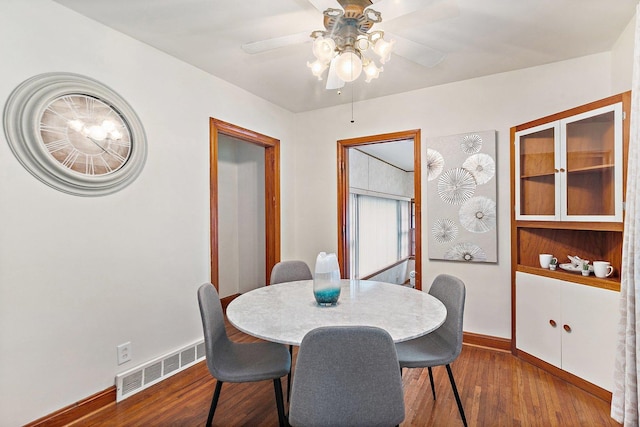 218 Mason Ct, Sycamore, IL 60178 - dining area with a ceiling fan and wood finished floors