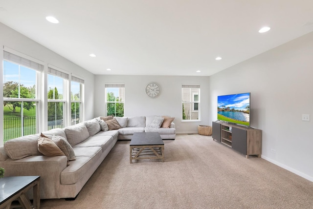 9054 Clinnin Ln, Huntley, IL 60142 - living room with recessed lighting and light carpet