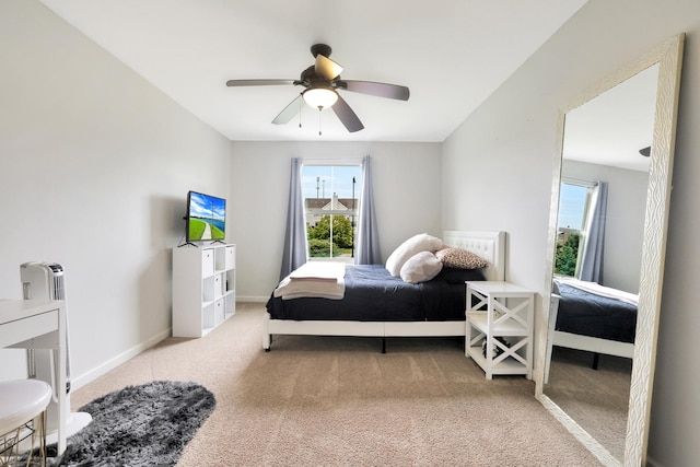 9054 Clinnin Ln, Huntley, IL 60142 - carpeted bedroom with multiple windows and ceiling fan