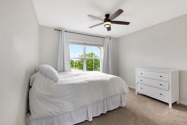 9054 Clinnin Ln, Huntley, IL 60142 - bedroom featuring light carpet and a ceiling fan