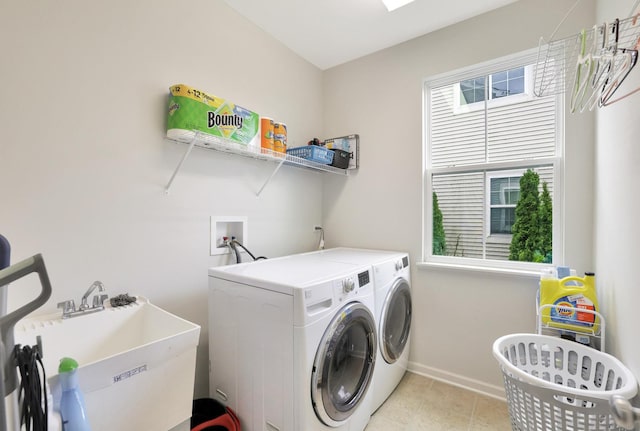 9054 Clinnin Ln, Huntley, IL 60142 - laundry area featuring washer and dryer and light tile patterned floors