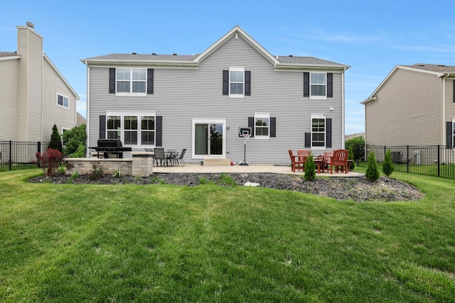 9054 Clinnin Ln, Huntley, IL 60142 - rear view of house with a patio and a fenced backyard
