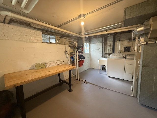 1757 Linden St, Des Plaines, IL 60018 - basement featuring washer and clothes dryer and plenty of natural light
