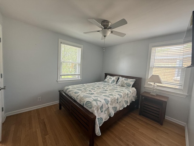 1757 Linden St, Des Plaines, IL 60018 - bedroom with wood finished floors and a ceiling fan