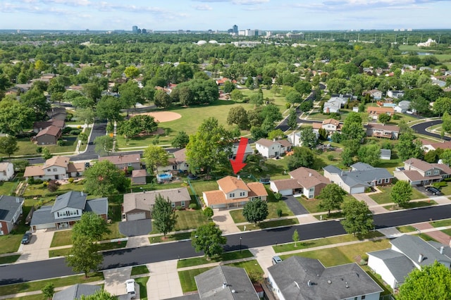 1558 Oregon Trl, Elk Grove Village, IL 60007 - aerial view of property's location featuring nearby suburban area