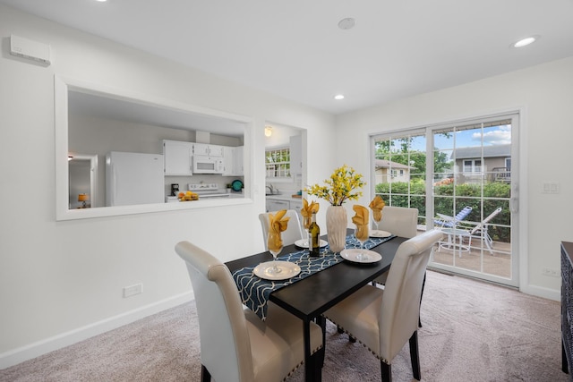 1558 Oregon Trl, Elk Grove Village, IL 60007 - dining space featuring carpet floors and recessed lighting