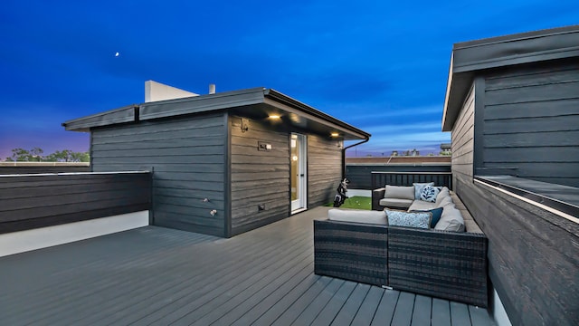 336 E Pershing Rd, Chicago, IL 60653 - deck at dusk featuring an outdoor hangout area