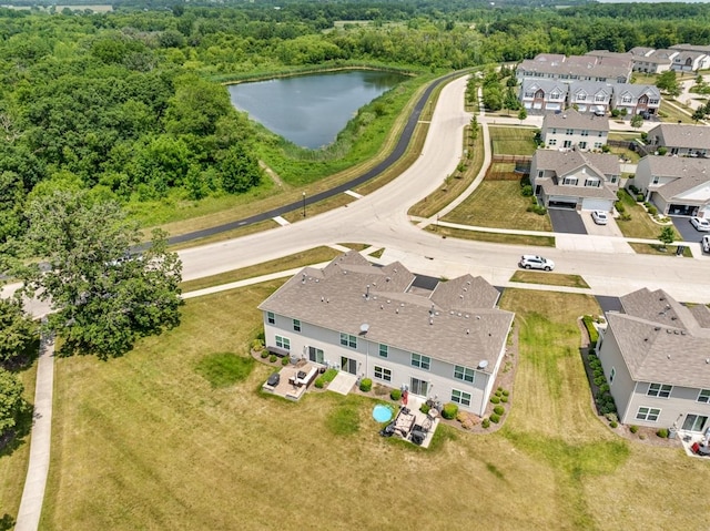 956 Tuscany Trl, Hampshire, IL 60140 - aerial view of residential area featuring a large body of water and a heavily wooded area