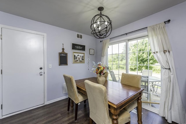 39709 N Warren Ln, Beach Park, IL 60083 - dining space with wood finished floors and a chandelier