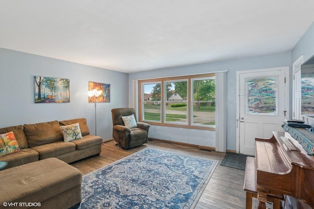 8937 Fairlane Dr, Bridgeview, IL 60455 - living room with wood finished floors and baseboards