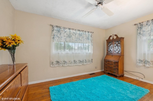 8937 Fairlane Dr, Bridgeview, IL 60455 - living area with wood finished floors and ceiling fan