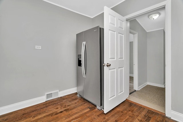 8107 S Princeton Ave, Chicago, IL 60620 - corridor featuring dark wood-style flooring and crown molding
