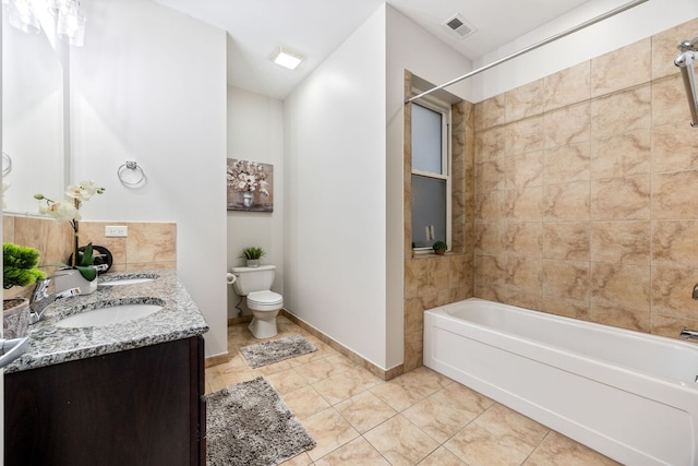 3130 W Walton St Unit 1, Chicago, IL 60622 - bathroom with double vanity, tile patterned flooring, and tub / shower combination