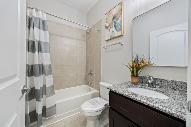 3130 W Walton St Unit 1, Chicago, IL 60622 - bathroom with shower / bath combo, vanity, and tile patterned floors