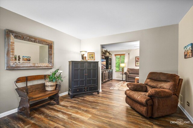 3402 Hoffman St, Plano, IL 60545 - sitting room featuring dark wood finished floors