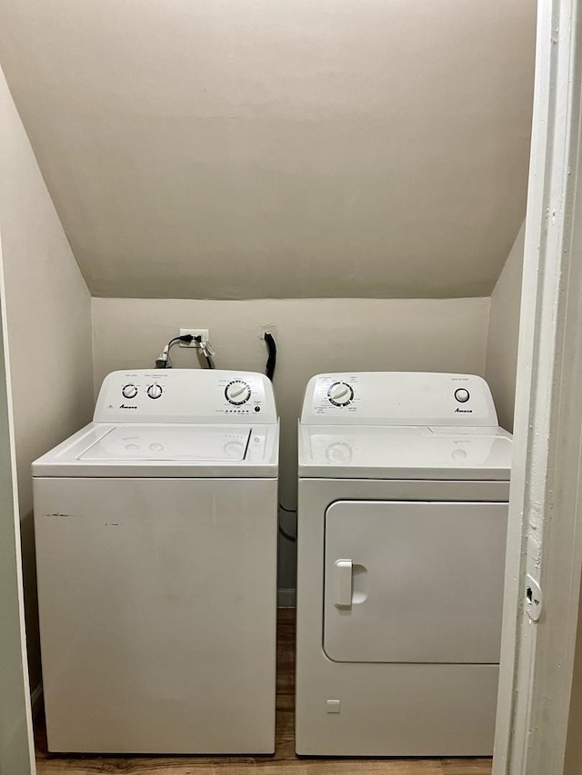 2122 N Lorel Ave, Chicago, IL 60639 - washroom featuring separate washer and dryer and light wood-style floors