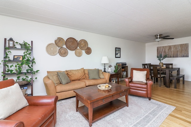 110 W Butterfield Rd Unit 503S, Elmhurst, IL 60126 - living area with wood finished floors and a ceiling fan