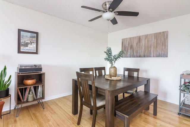 110 W Butterfield Rd Unit 503S, Elmhurst, IL 60126 - dining area with light wood-style flooring and ceiling fan
