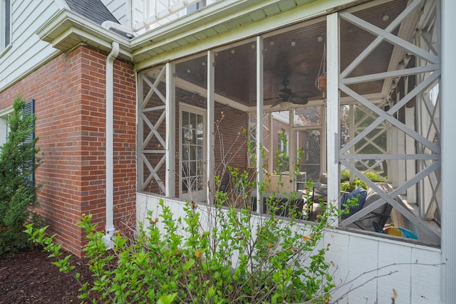 1155 E Walnut Ave, Des Plaines, IL 60016 - view of property exterior with a sunroom and brick siding