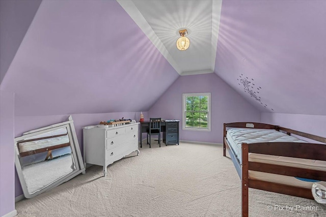 6407 Kingsbridge Dr, Cary, IL 60013 - carpeted bedroom featuring vaulted ceiling