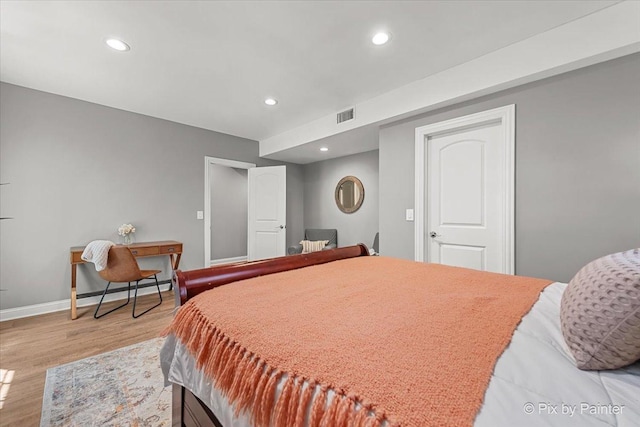 6407 Kingsbridge Dr, Cary, IL 60013 - bedroom with light wood-style flooring and recessed lighting