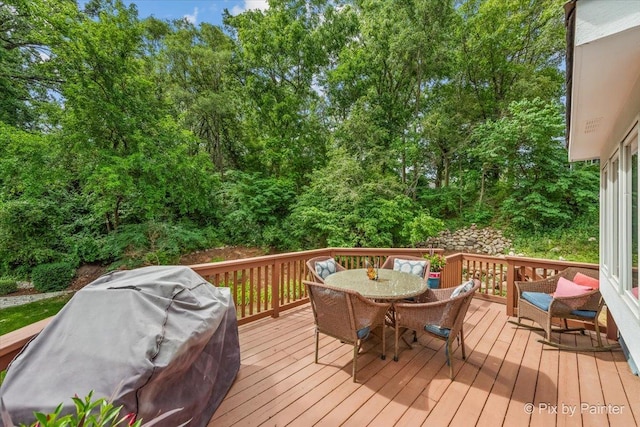 6407 Kingsbridge Dr, Cary, IL 60013 - deck featuring outdoor dining space and a grill