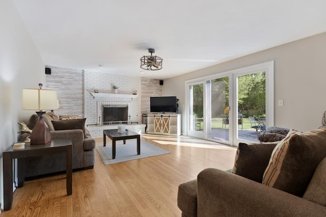 21326 N Elder Ct, Kildeer, IL 60047 - living room featuring light wood-type flooring and a fireplace