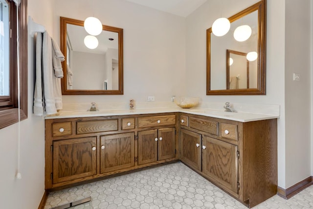 21326 N Elder Ct, Kildeer, IL 60047 - bathroom featuring double vanity and baseboards