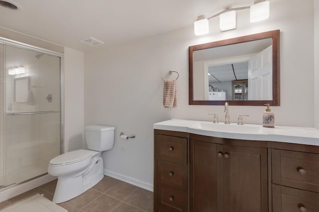 21326 N Elder Ct, Kildeer, IL 60047 - bathroom with vanity, tile patterned floors, and a shower stall