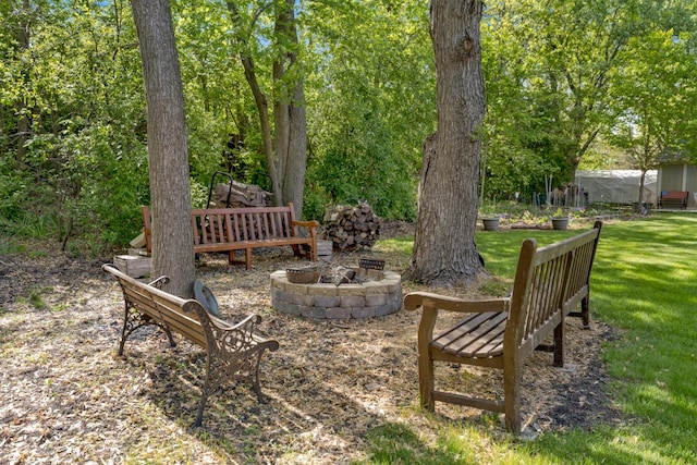 21326 N Elder Ct, Kildeer, IL 60047 - view of green lawn featuring a fire pit