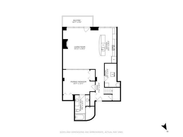 70 E 18th St Unit 4E, Chicago, IL 60616 - view of floor plan / room layout