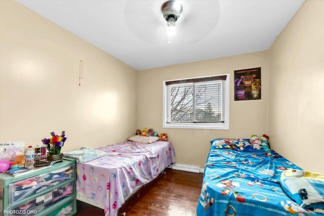 218 E Highland Ave, Mount Prospect, IL 60056 - bedroom with wood finished floors and ceiling fan