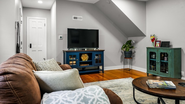 805 S Anderson St, Urbana, IL 61801 - living area with wood finished floors and recessed lighting