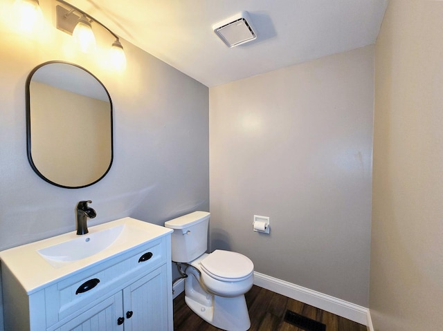 2440 Pebblewood Ct, Aurora, IL 60506 - half bath with wood finished floors and vanity