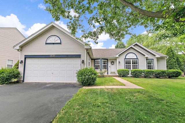 1531 Cumberland Pkwy, Algonquin, IL 60102 - single story home featuring driveway, a front lawn, and an attached garage