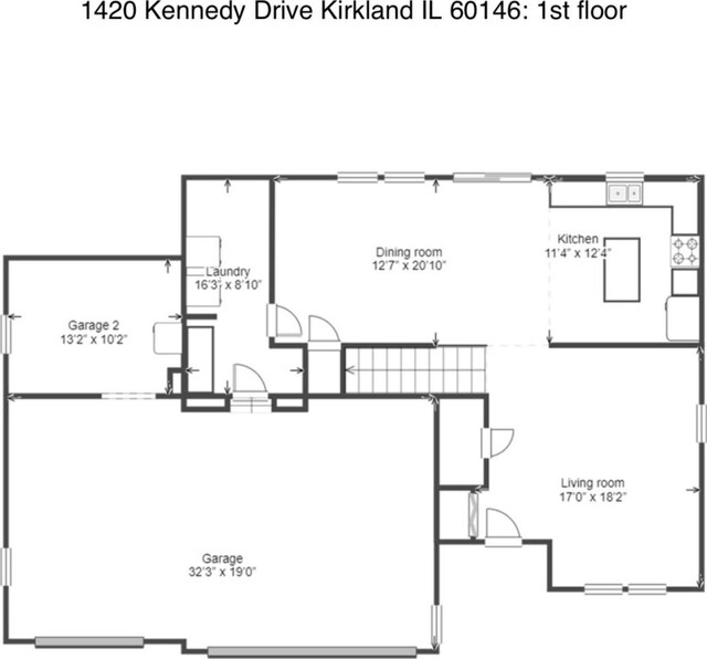 1420 Kennedy Dr, Kirkland, IL 60146 - view of home floor plan
