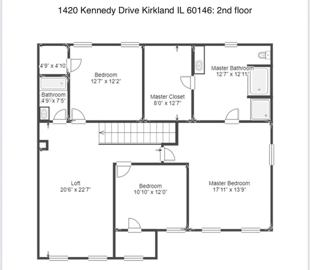 1420 Kennedy Dr, Kirkland, IL 60146 - view of floor plan / room layout