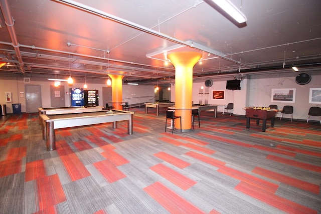 565 W Quincy St Unit 912, Chicago, IL 60661 - rec room featuring carpet and pool table