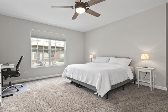 25313 W Rock Dr, Plainfield, IL 60586 - bedroom with carpet, a desk, and ceiling fan