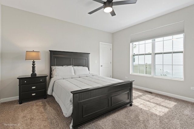 25313 W Rock Dr, Plainfield, IL 60586 - carpeted bedroom featuring baseboards and ceiling fan